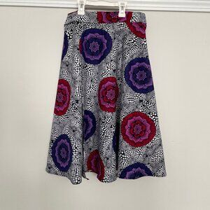 African Wrap Skirt with Ankara Kitenge Fabric, Women's XS-S, Hand Sewn Tradition